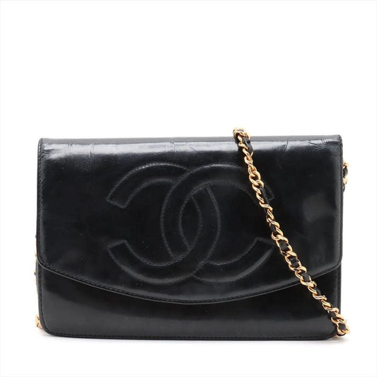 Chanel Authenticity / With Serial Seal Coco Mark Chain Shoulder Wallet Bag
