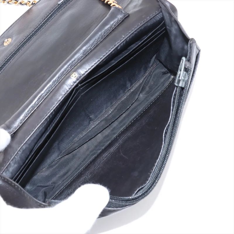 Chanel Authenticity / With Serial Seal Coco Mark Chain Shoulder Wallet Bag