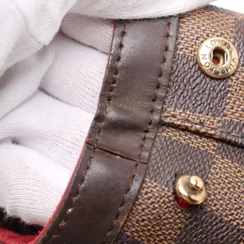 Louis Vuitton Damier Hampstead PM N51205 Leather Tote Bag Shoulder Hand Ladies