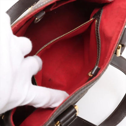 Louis Vuitton Damier Hampstead PM N51205 Leather Tote Bag Shoulder Hand Ladies