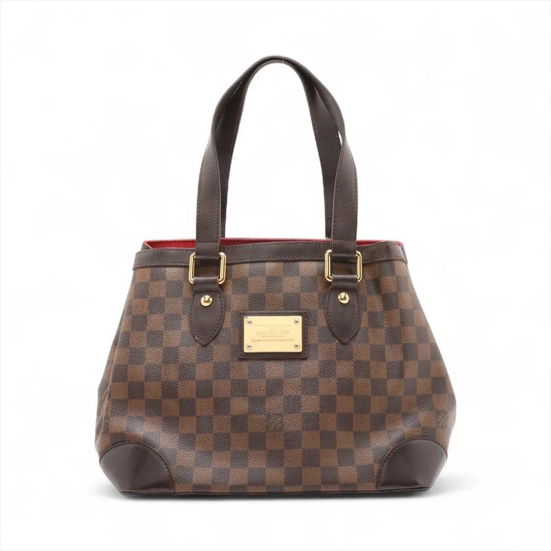 Louis Vuitton Damier Hampstead PM N51205 Leather Tote Bag Shoulder Hand Ladies