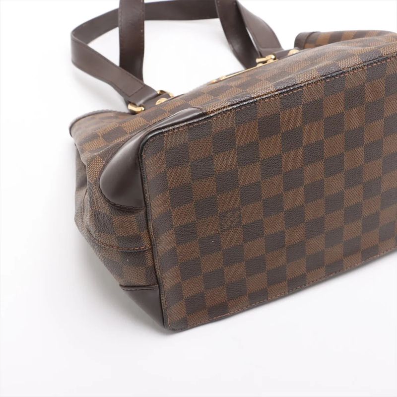 Louis Vuitton Damier Hampstead PM N51205 Leather Tote Bag Shoulder Hand Ladies