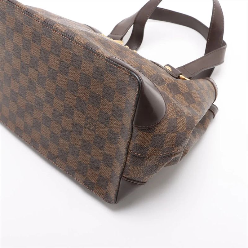 Louis Vuitton Damier Hampstead PM N51205 Leather Tote Bag Shoulder Hand Ladies