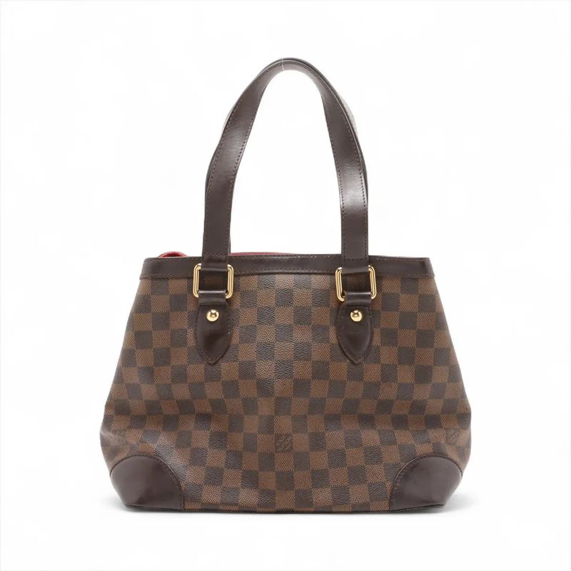 Louis Vuitton Damier Hampstead PM N51205 Leather Tote Bag Shoulder Hand Ladies