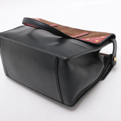 Fendi Flip Medium Leather 2WAY Handbag Crossbody Tote Shoulder Women's MMM