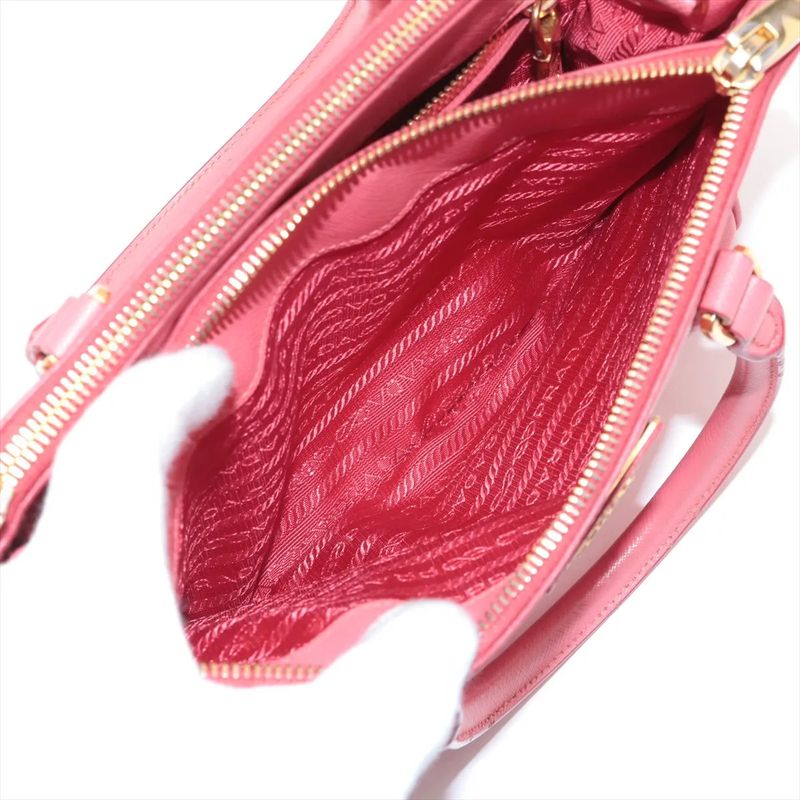 Prada Saffiano Leather 2WAY Handbag Crossbody Tote Shoulder Genuine Leather