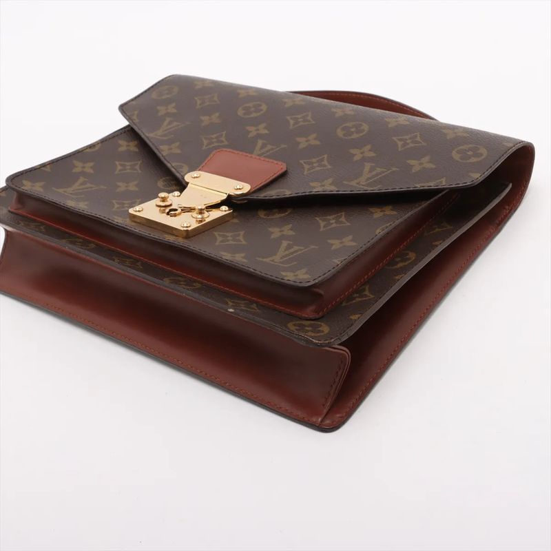 Louis Vuitton Monogram Monceau M51185 Leather 2WAY Shoulder Bag Crossbody Hand