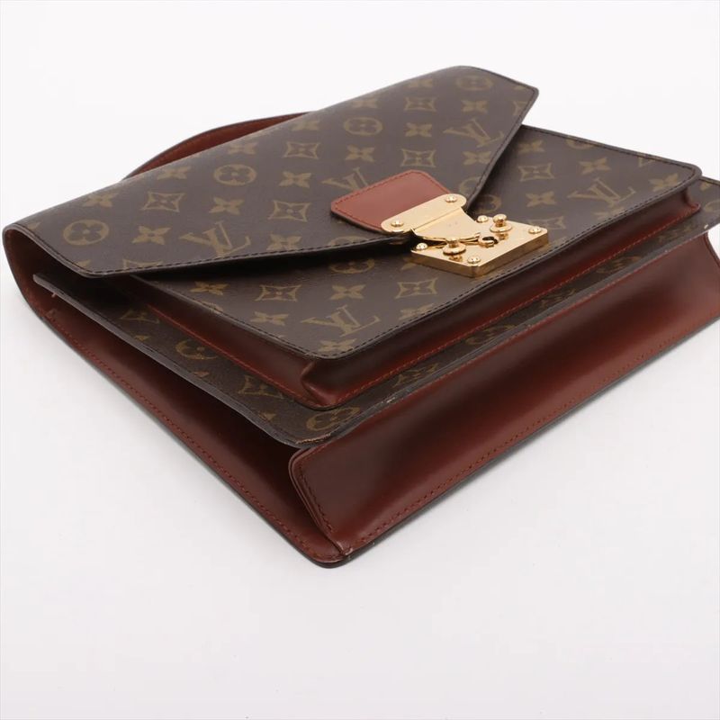 Louis Vuitton Monogram Monceau M51185 Leather 2WAY Shoulder Bag Crossbody Hand