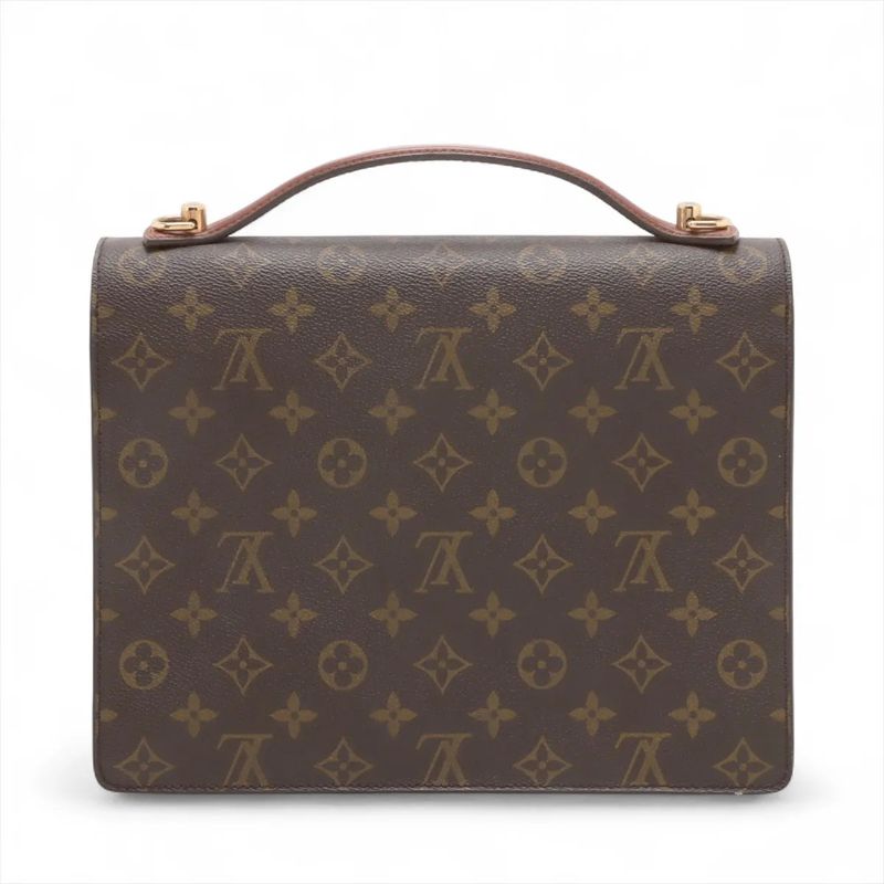 Louis Vuitton Monogram Monceau M51185 Leather 2WAY Shoulder Bag Crossbody Hand