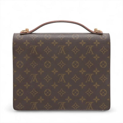 Louis Vuitton Monogram Monceau M51185 Leather 2WAY Shoulder Bag Crossbody Hand