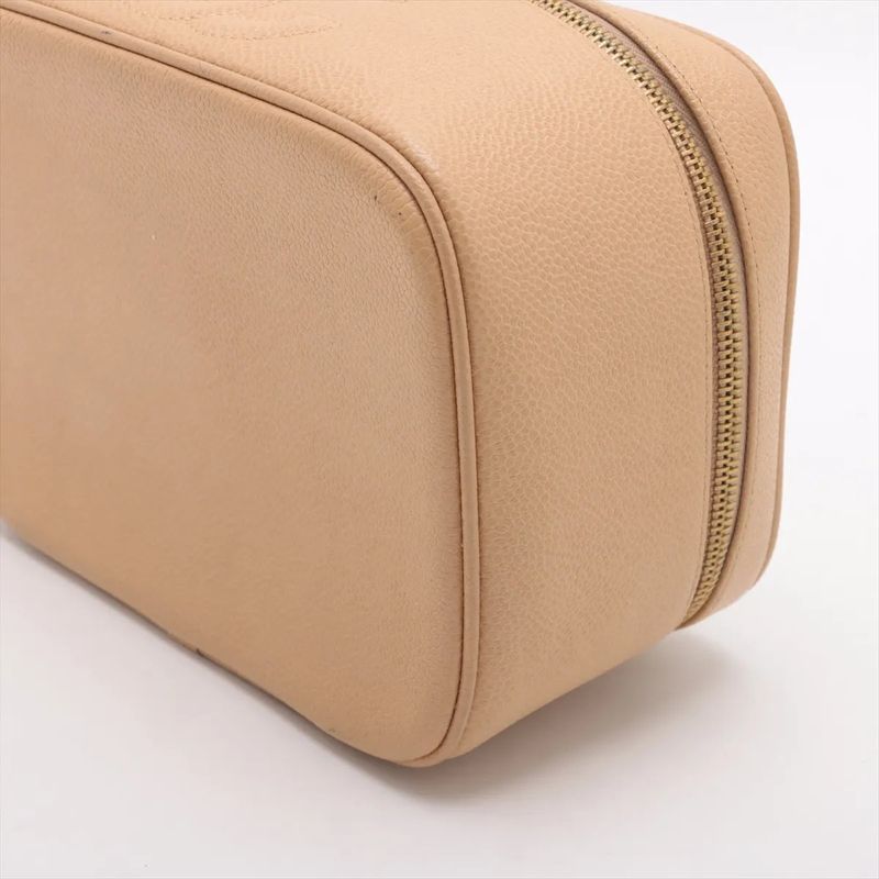 Chanel Authenticity / With Serial Seal 5375969 Coco Mark Caviar Skin Vanity Bag