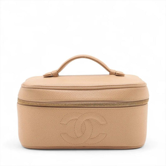 Chanel Authenticity / With Serial Seal 5375969 Coco Mark Caviar Skin Vanity Bag