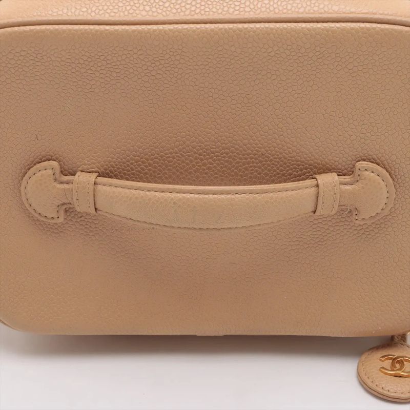 Chanel Authenticity / With Serial Seal 5375969 Coco Mark Caviar Skin Vanity Bag