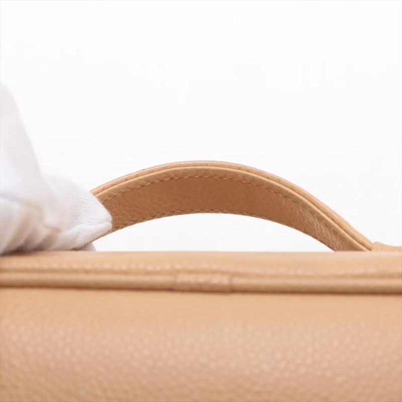 Chanel Authenticity / With Serial Seal 5375969 Coco Mark Caviar Skin Vanity Bag