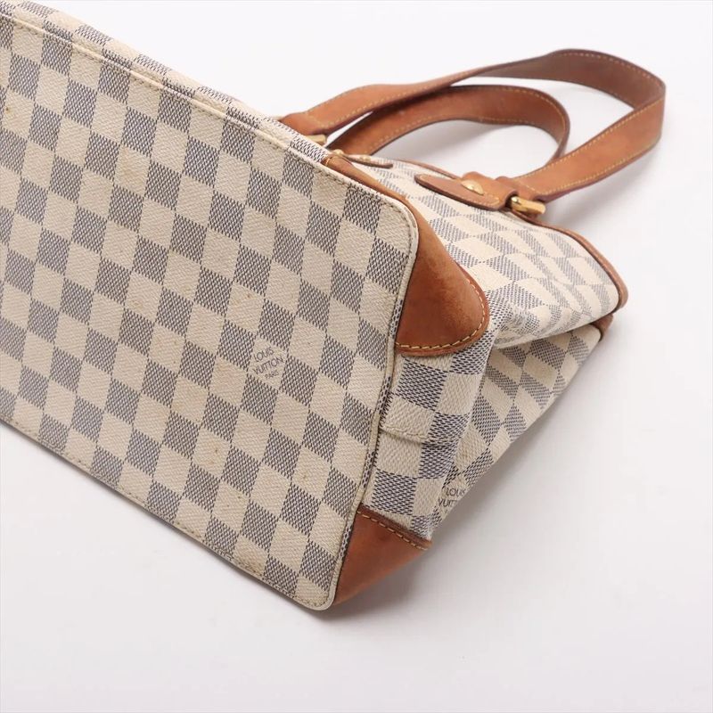 Louis Vuitton Damier Azure Hampstead PM N51207 Leather Tote Bag Shoulder Ladies