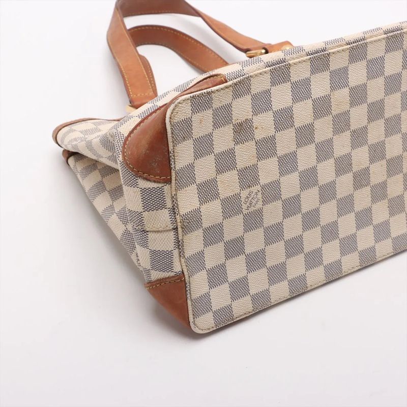 Louis Vuitton Damier Azure Hampstead PM N51207 Leather Tote Bag Shoulder Ladies