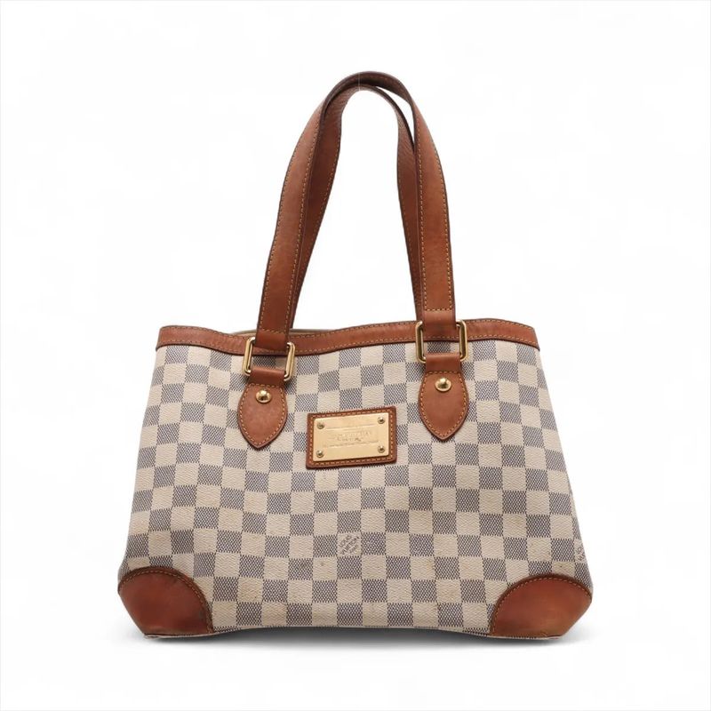 Louis Vuitton Damier Azure Hampstead PM N51207 Leather Tote Bag Shoulder Ladies