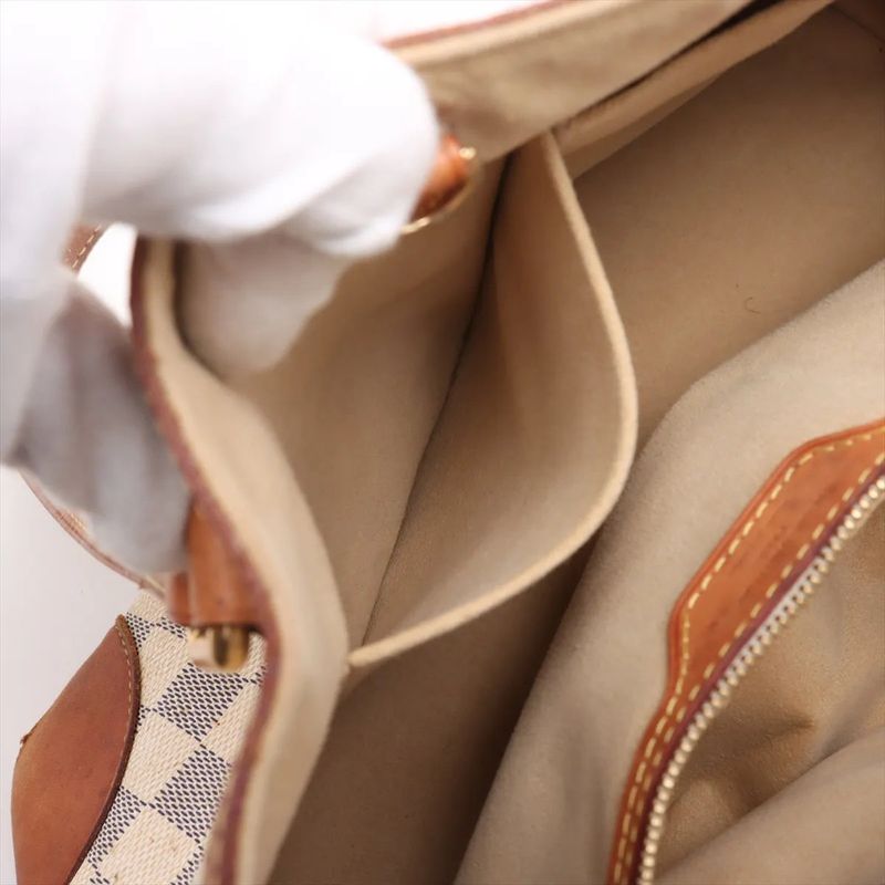 Louis Vuitton Damier Azure Hampstead PM N51207 Leather Tote Bag Shoulder Ladies