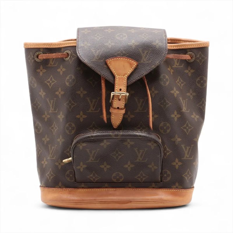 Louis Vuitton Monogram Montsouris MM M51136 Leather Backpack Sac Backpack Bag