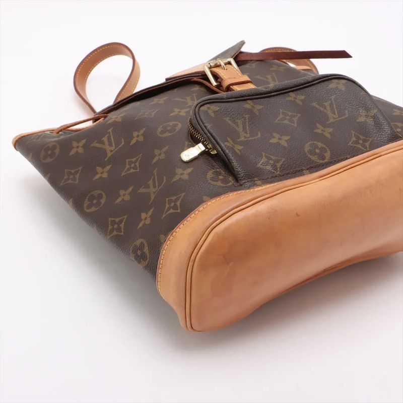 Louis Vuitton Monogram Montsouris MM M51136 Leather Backpack Sac Backpack Bag