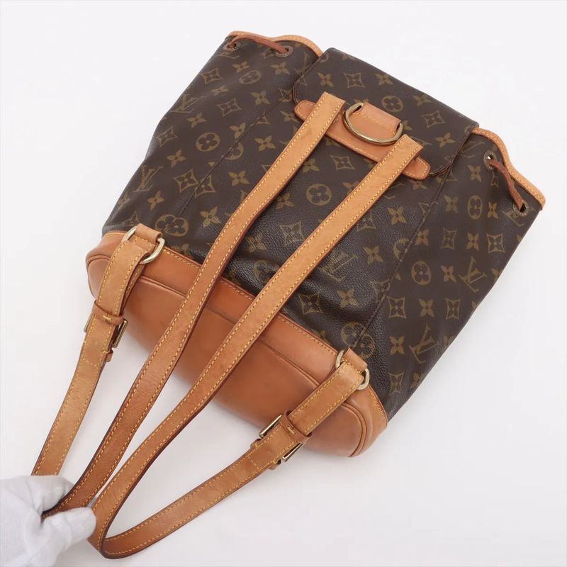 Louis Vuitton Monogram Montsouris MM M51136 Leather Backpack Sac Backpack Bag