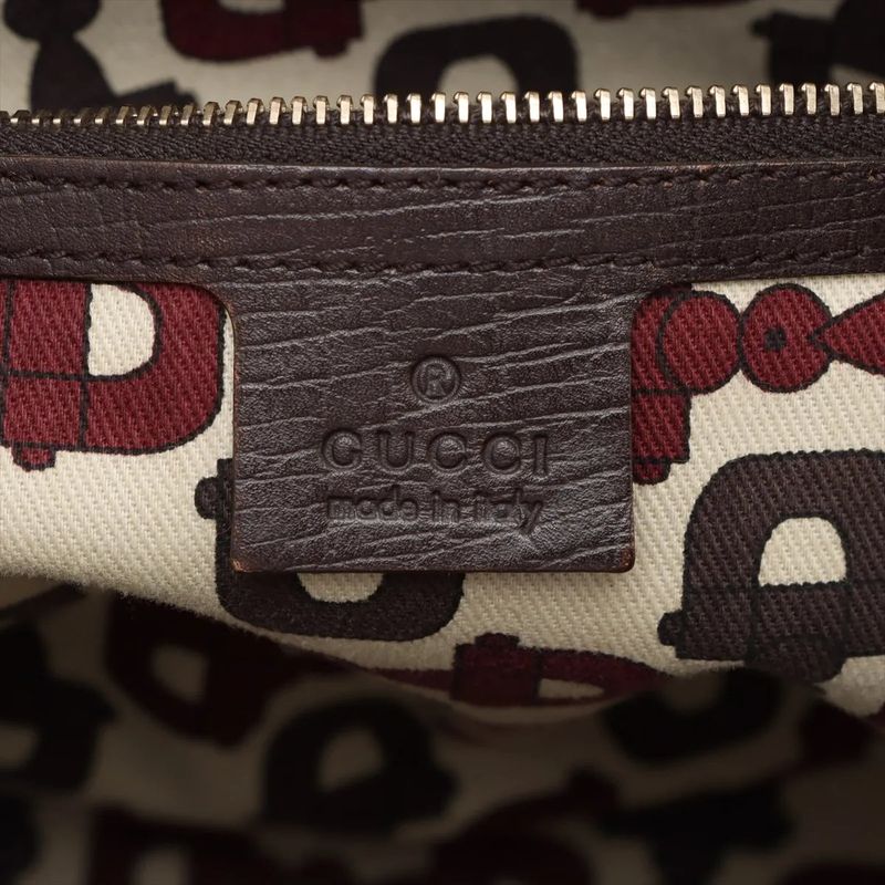 Gucci GG Canvas Sherry Line 137396 Leather Tote Bag Shoulder Hand Women's MMM