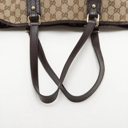 Gucci GG Canvas Sherry Line 137396 Leather Tote Bag Shoulder Hand Women's MMM