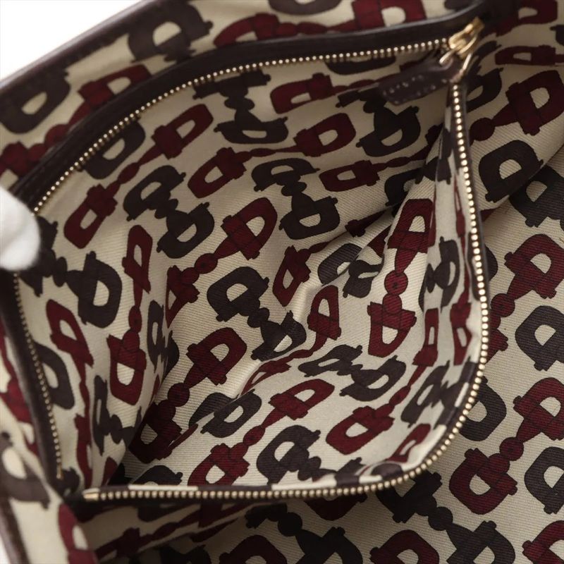 Gucci GG Canvas Sherry Line 137396 Leather Tote Bag Shoulder Hand Women's MMM