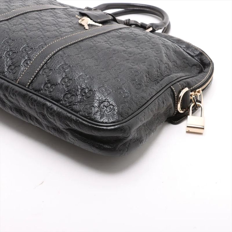 Guccissima 201480 Leather Business Bag Document Bag Briefcase Tote Commuter