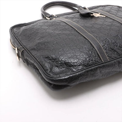 Guccissima 201480 Leather Business Bag Document Bag Briefcase Tote Commuter