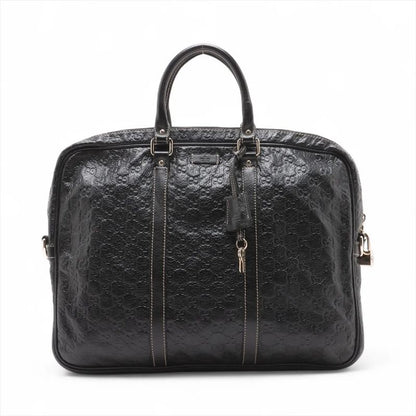 Guccissima 201480 Leather Business Bag Document Bag Briefcase Tote Commuter