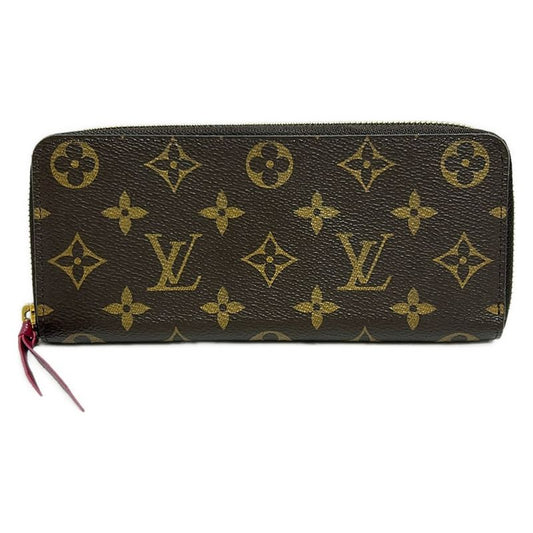 Louis Vuitton Monogram Portefeuille Cles Mance M60742 Fuchsia Long Wallet
