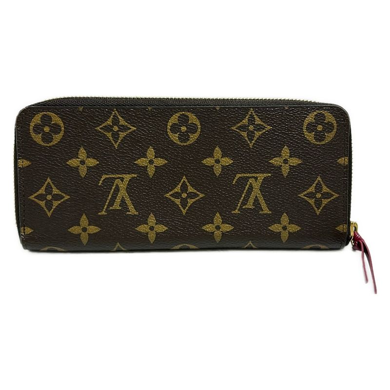 Louis Vuitton Monogram Portefeuille Cles Mance M60742 Fuchsia Long Wallet