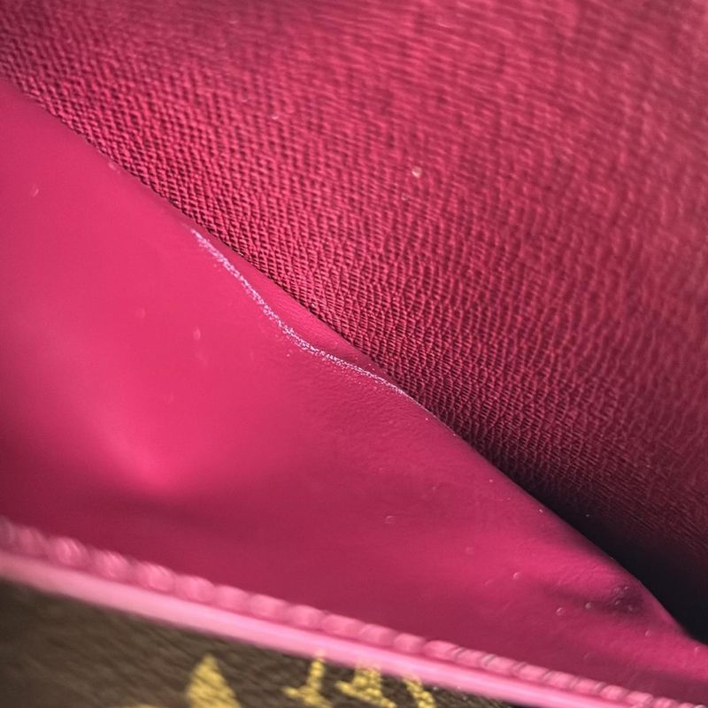 Louis Vuitton Monogram Portefeuille Cles Mance M60742 Fuchsia Long Wallet