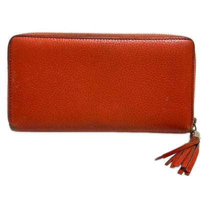 Gucci Long Wallet Soho 308004 Orange Round Zipper Leather