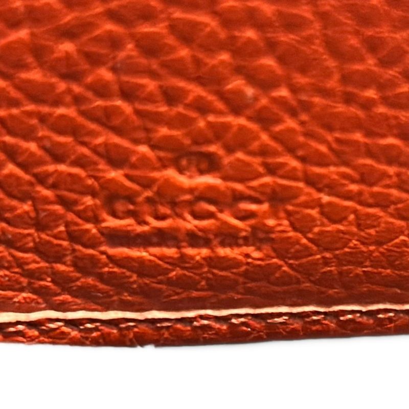 Gucci Long Wallet Soho 308004 Orange Round Zipper Leather