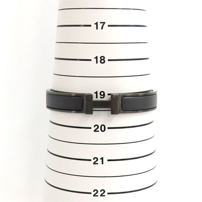 Hermes Click Crack PM So-black Bangle Bracelet Black H Men's Jewelry-