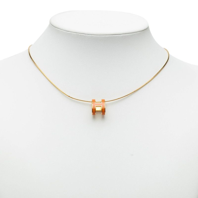 Hermes Pop Ash H Gold Orange Plated Ladies Hermes