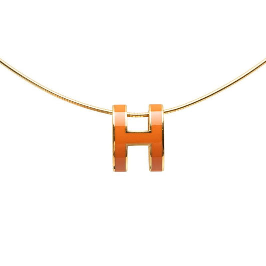 Hermes Pop Ash H Gold Orange Plated Ladies Hermes