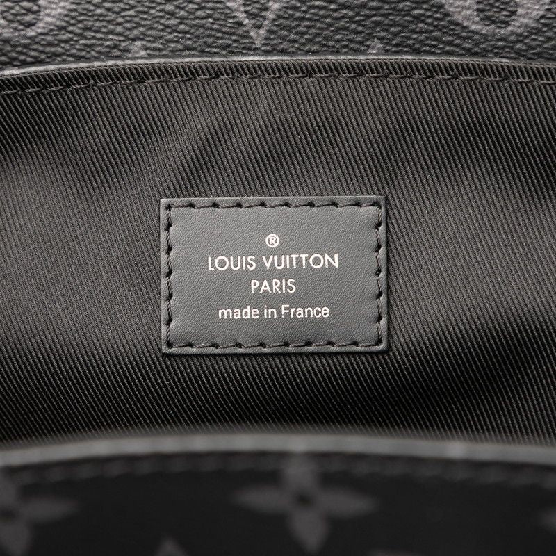 Louis Vuitton Monogram Eclipse Steamer Backpack M44052 Black PVC Leather Men