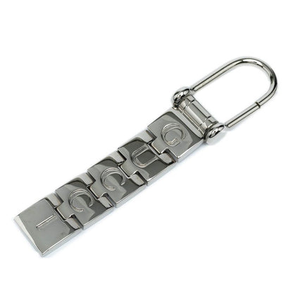 Gucci Logo Key Holder Charm Silver Metal Ladies Gucci
