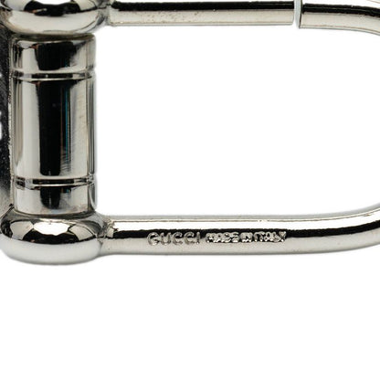 Gucci Logo Key Holder Charm Silver Metal Ladies Gucci