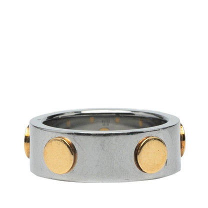 Gucci Combi Ring #13 Silver Steel Yellow Gold Ladies Gucci