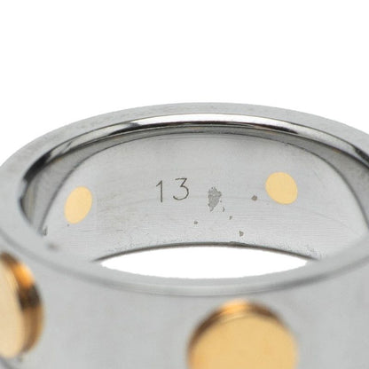 Gucci Combi Ring #13 Silver Steel Yellow Gold Ladies Gucci