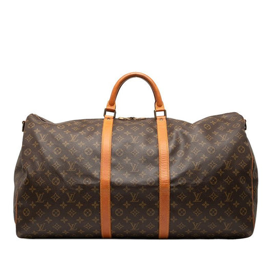 Louis Vuitton Monogram Keepall Bandoliere 60 Boston Bag Travel Bag M41412 Brown