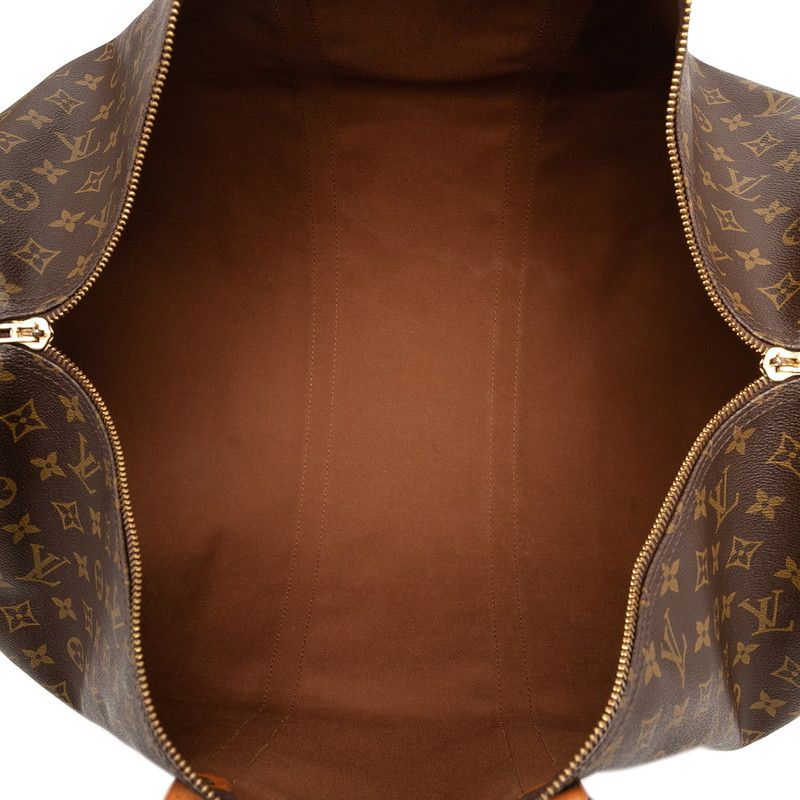 Louis Vuitton Monogram Keepall Bandoliere 60 Boston Bag Travel Bag M41412 Brown