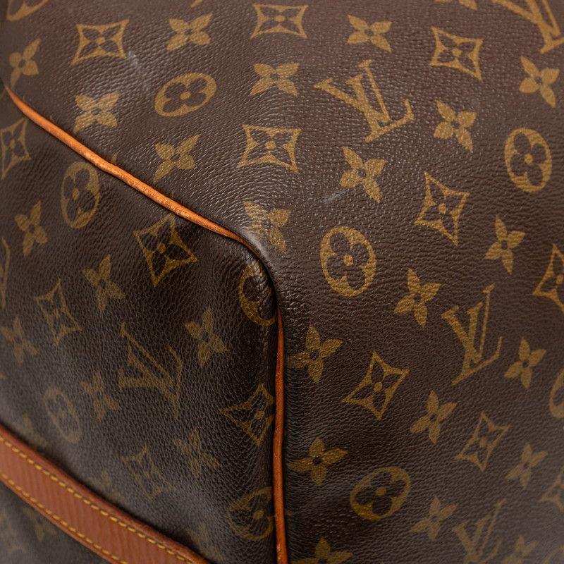 Louis Vuitton Monogram Keepall Bandoliere 60 Boston Bag Travel Bag M41412 Brown