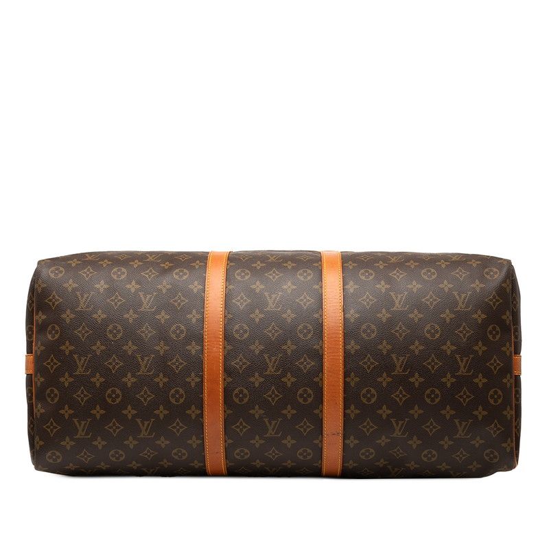 Louis Vuitton Monogram Keepall Bandoliere 60 Boston Bag Travel Bag M41412 Brown