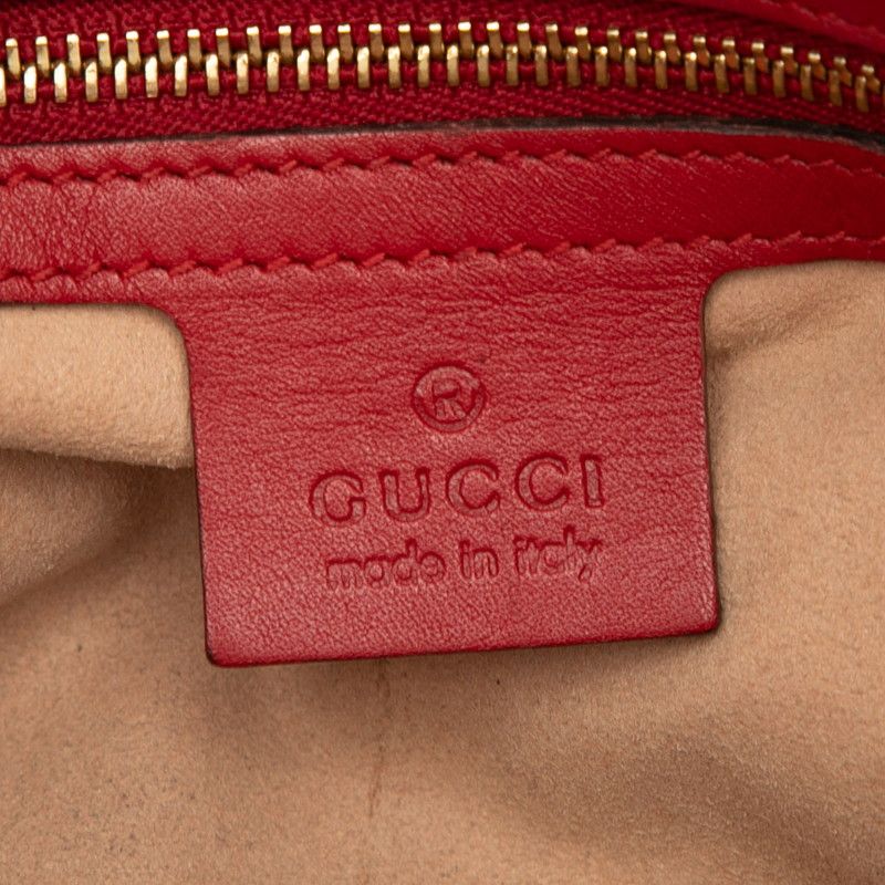 Guccissima Chain Tote Shoulder Bag 453773 Red Leather Ladies Gucci