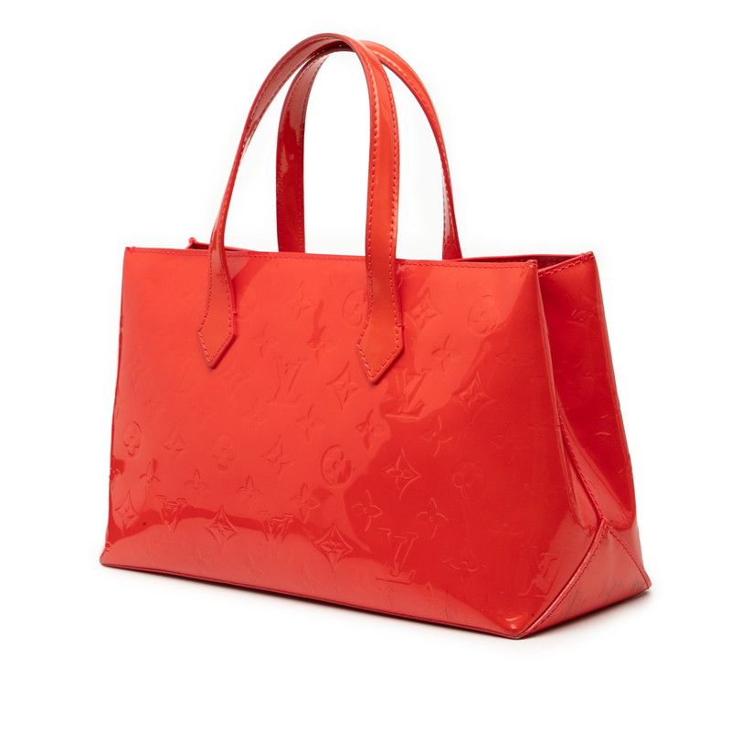 Louis Vuitton Monogram Vernis Wilshire PM M91723 Rouge Grenadier Red Patent